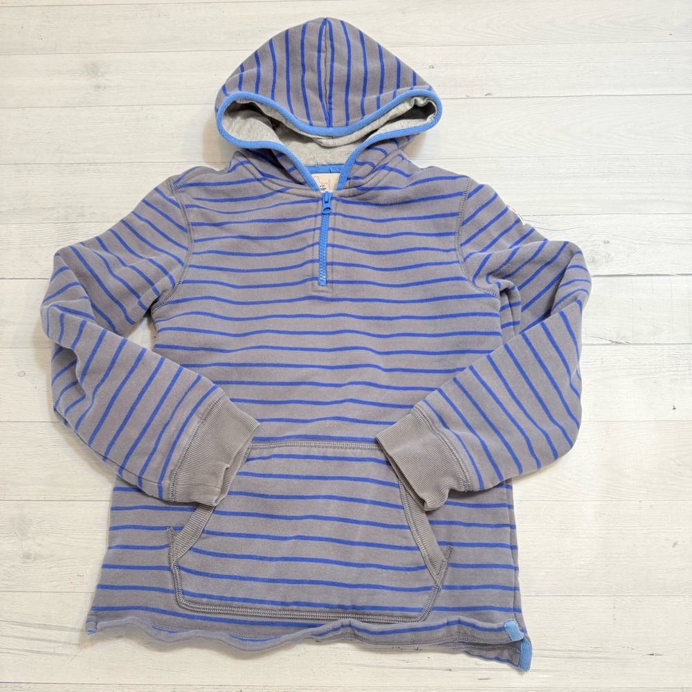 Mini Boden boys blue hooded sweater size 9/10‎